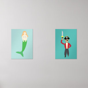 Mermaid & Pirate Wall Art Sets