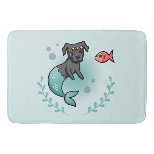 Mermaid Pit Bull Bathroom Mat