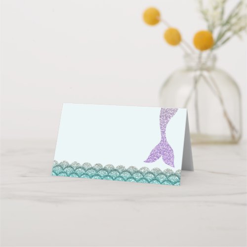 Mermaid Place Cards  Under the Sea Tent Cards