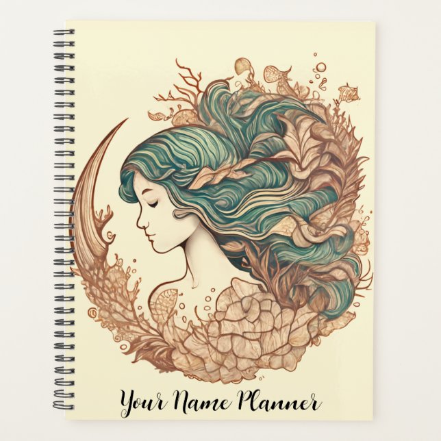 Mermaid Planner with Name Customization (Front)