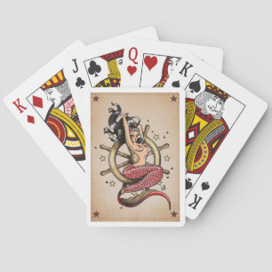 Mermaid playing cards