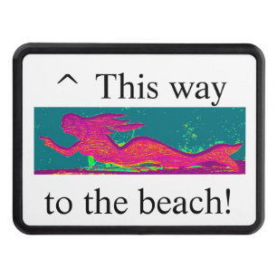 Mermaid pointing Thunder_Cove Hitch Cover