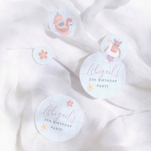 Mermaid Pool Party Girl Birthday Party Confetti
