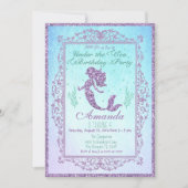 Mermaid Pool Party Under the Sea Birthday Card (Front)