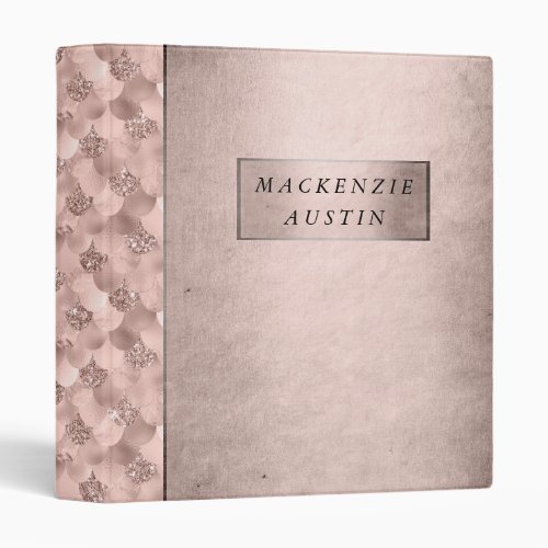 Mermaid Posh Scales  Dusty Terracotta Branding 3 Ring Binder