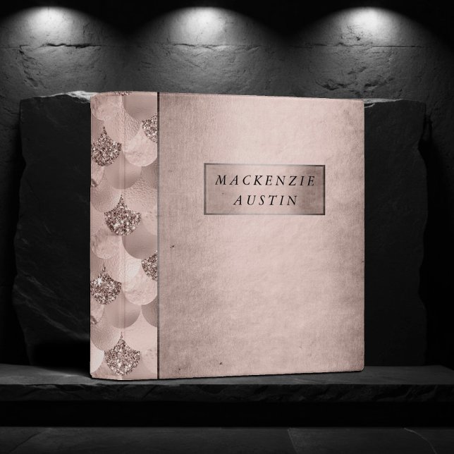 Mermaid Posh Scales | Dusty Terracotta Branding 3 Ring Binder (Creator Uploaded)
