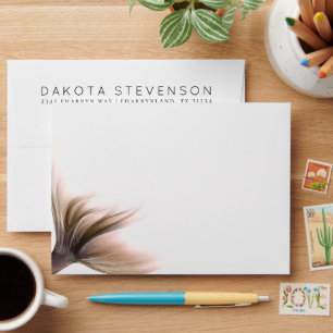 Mermaid Posh Tail Dusty Terracotta Peach Address Envelope