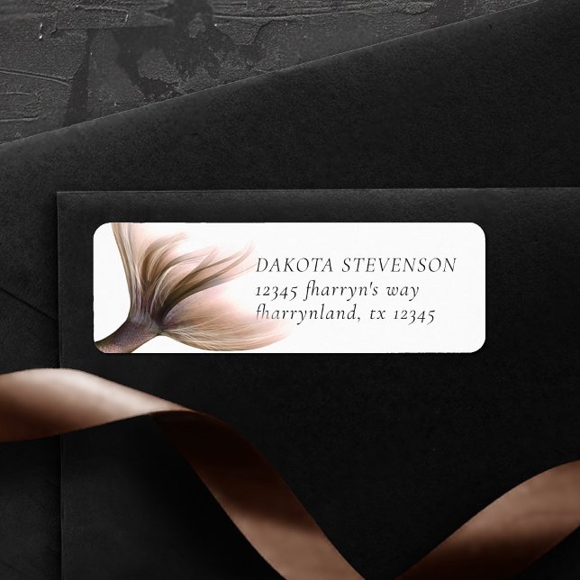 Mermaid Posh Tail | Dusty Terracotta Peach Address Label (Creator Uploaded)