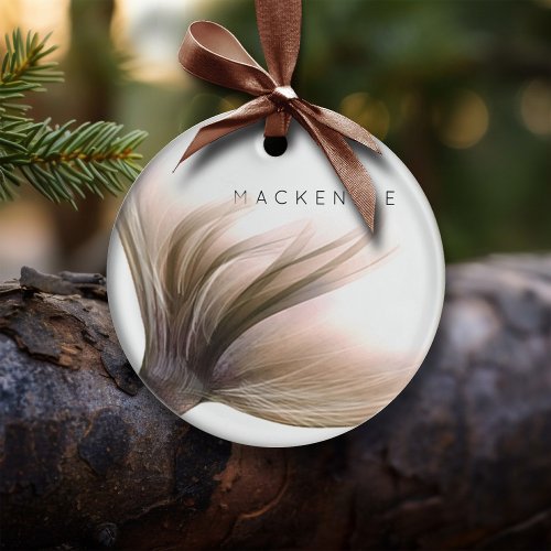 Mermaid Posh Tail | Dusty Terracotta Peach Custom Ceramic Ornament