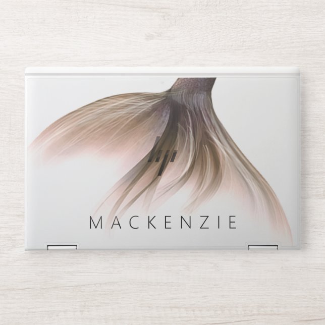 Mermaid Posh Tail | Dusty Terracotta Peach Custom HP Laptop Skin (Front)