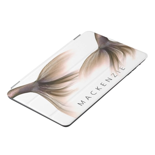 Mermaid Posh Tail | Dusty Terracotta Peach Custom iPad Mini Cover (Side)