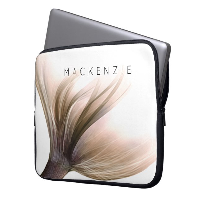 Mermaid Posh Tail | Dusty Terracotta Peach Custom Laptop Sleeve (Front Left)