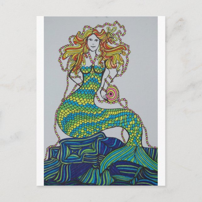 mermaid postcard (Front)