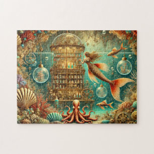 Mermaid Potion Shop Underwater Steampunk Apothecar Jigsaw Puzzle