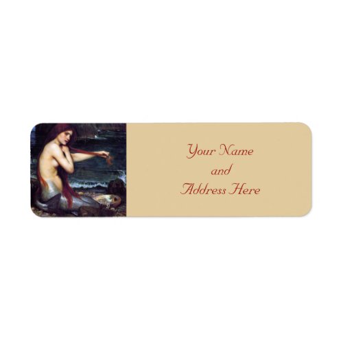 Mermaid Pre_Raphaelite  Return Address Labels