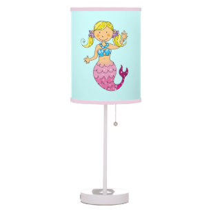 mermaid princess (blonde hair) table lamp