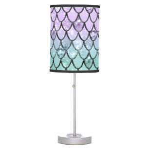 Mermaid Princess Glitter Scales #2 Table Lamp