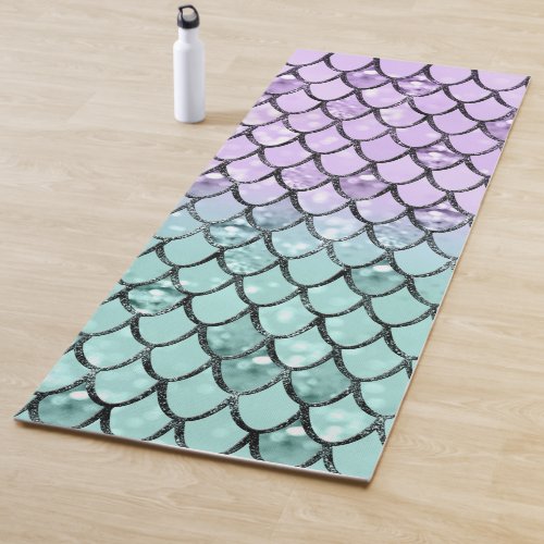 Mermaid Princess Glitter Scales 2 Yoga Mat