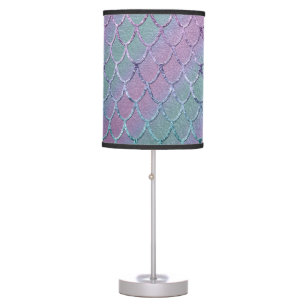 Mermaid Princess Glitter Scales Glam #1 Table Lamp