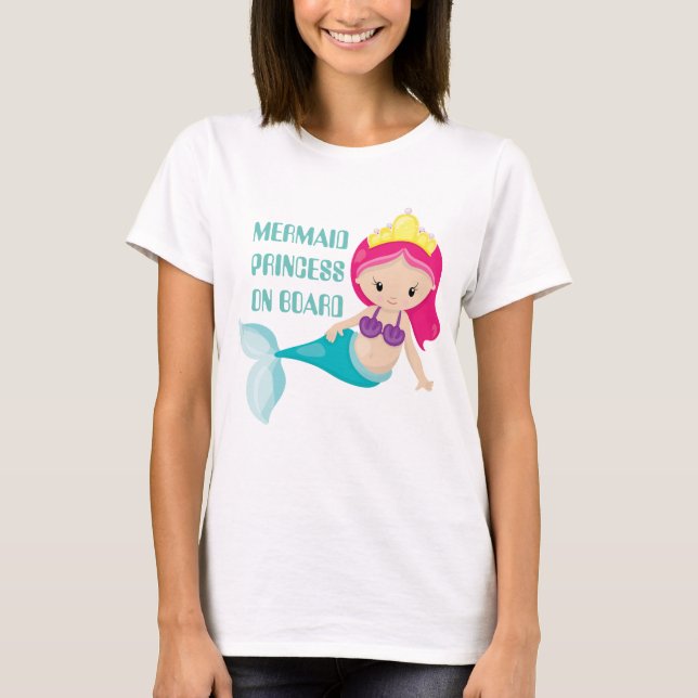Mermaid Princess on board maternity t-shirt (Front)