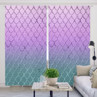 Mermaid Princess Scales 4 Blackout Curtains