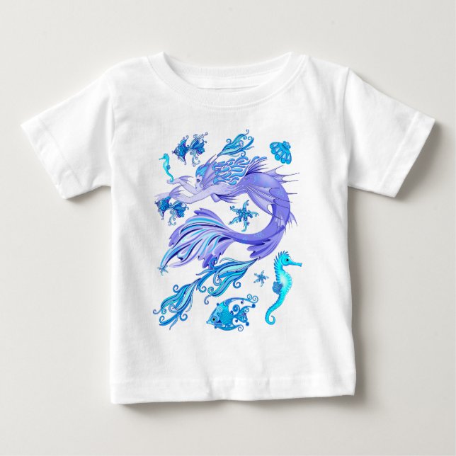 Mermaid Purple Fairy Creature Baby T-Shirt (Front)