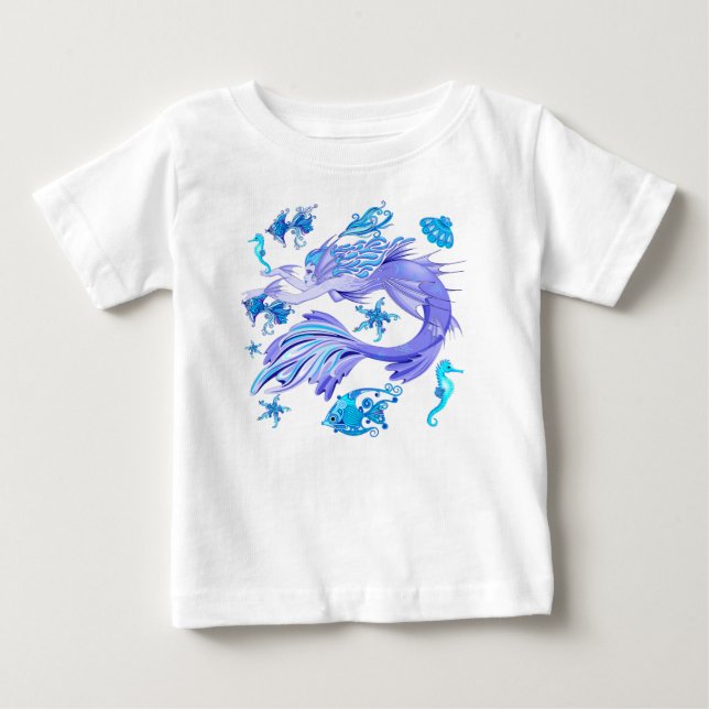 Mermaid Purple Fairy Creature Baby T-Shirt (Front)