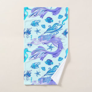Mermaid Purple Fairy Creature Bath Towel Set