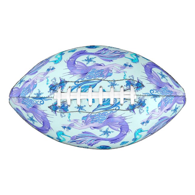 Mermaid Purple Fairy Creature Football (Front)