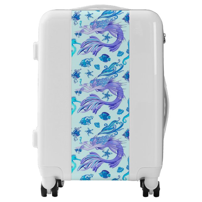 Mermaid Purple Fairy Creature Luggage (Front)