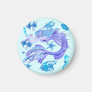 Mermaid Purple Fairy Creature Magnet