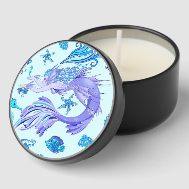 Mermaid Purple Fairy Creature Mini Candle Favors (Corner)