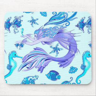 Mermaid Purple Fairy Creature Mouse Pad