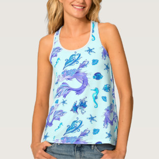 Mermaid Purple Fairy Creature Tank Top