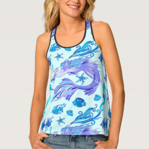 Mermaid Purple Fairy Creature Tank Top