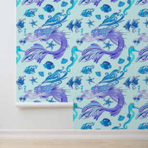 Mermaid Purple Fairy Creature Wallpaper