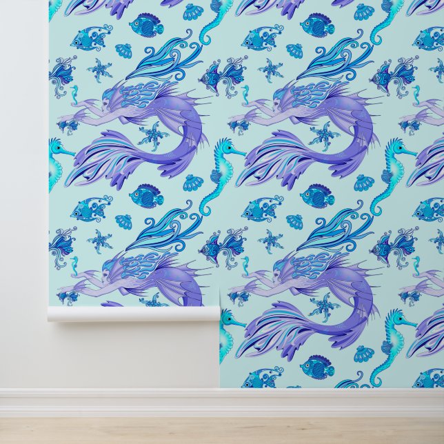 Mermaid Purple Fairy Creature Wallpaper (Application)