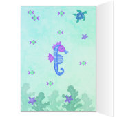 Mermaid Purple Glitter Baby Shower Thank You (Inside (Left))