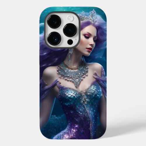 Mermaid Purple Hair Case_Mate iPhone 14 Pro Case