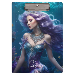 Mermaid Purple Hair Clipboard