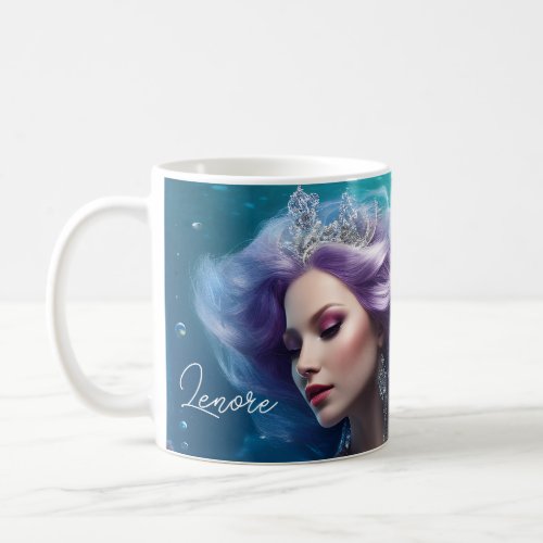 Mermaid Purple Hair Coffee Mug