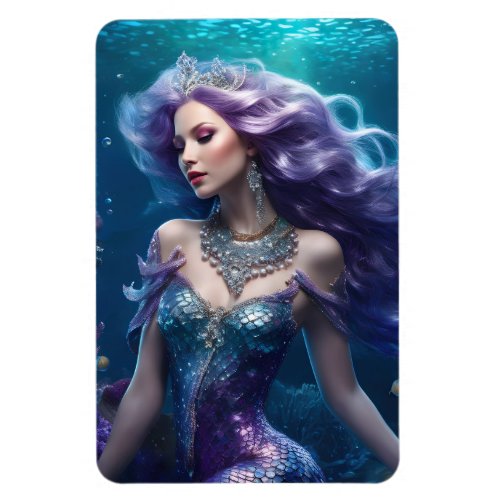 Mermaid Purple Hair Magnet
