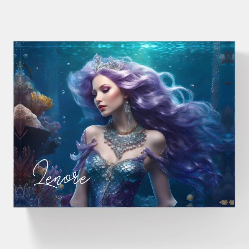 Mermaid Purple Hair Paperweight