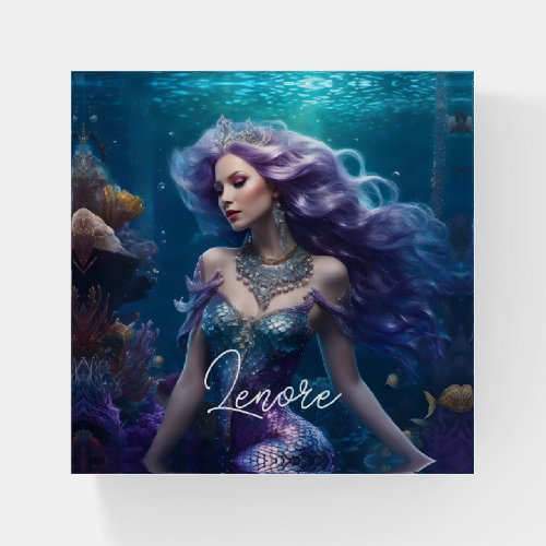 Mermaid Purple Hair Paperweight