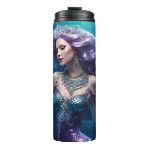 Mermaid Purple Hair Thermal Tumbler