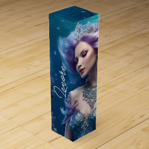 Mermaid Purple Hair Wine Box