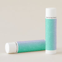 Mermaid purple teal aqua glitter ombre gradient lip balm