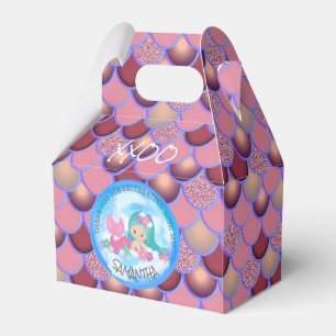 Mermaid Purple  thank you Favor Boxes