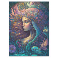 Mermaid Queen 2 decoupage Tissue Paper