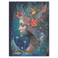 Mermaid Queen 3 decoupage Tissue Paper